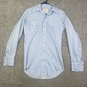 H Bar C Shirt Mens 14-33 California Vintage Pearl Snap Cowboy Western